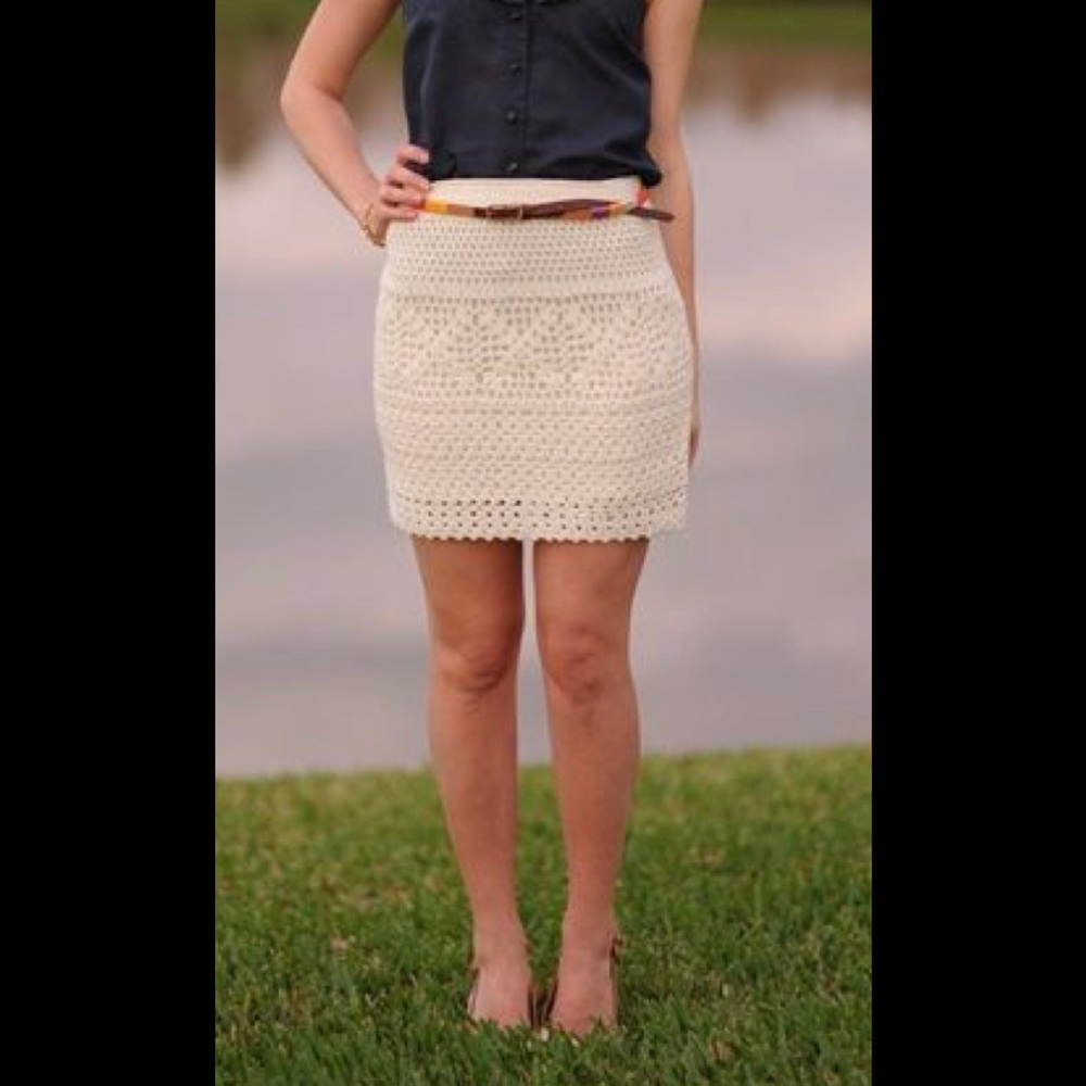 M crocheted pencil skirt Staring at Stars (Anthro brand)